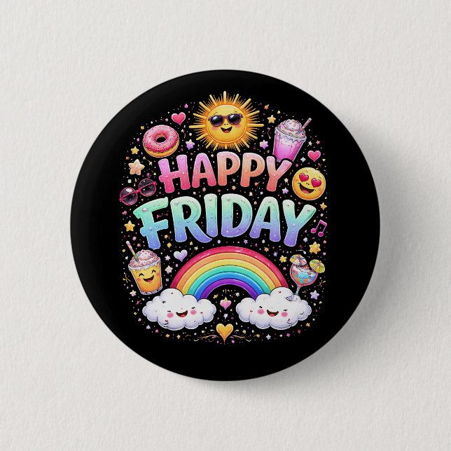 Happy Friday Button (Vorderseite)
