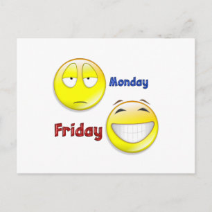 Happy Friday Face Postkarte