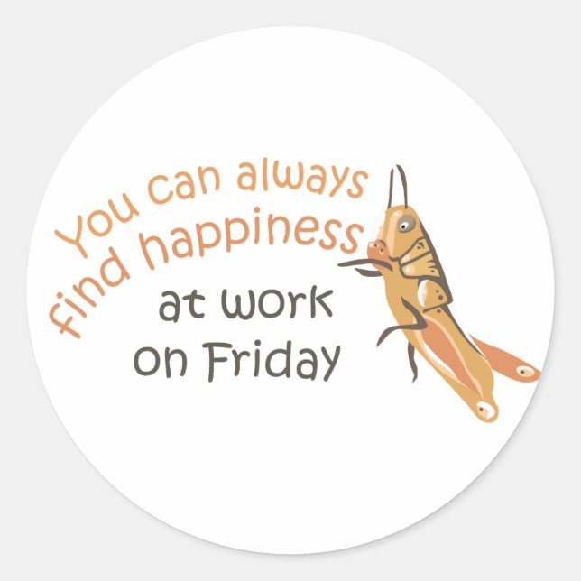 Happy Friday Sticker (Vorderseite)