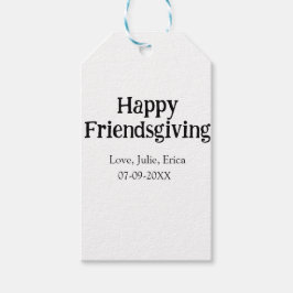 Happy friendsgiving add name with love date simple geschenkanhänger