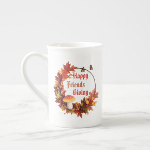 Happy Friendsgiving Fest Personalisiert Prozellantasse