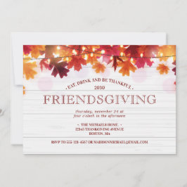 Happy Friendsgiving Herbstfest Party Festessen Einladung