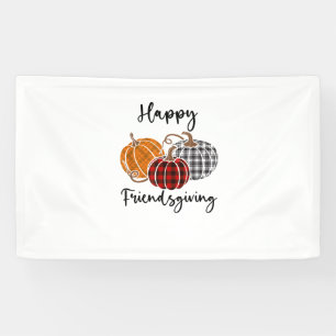 Happy Friendsgiving Kariert Shirt Erntedank Men W Banner
