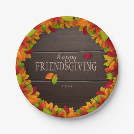 Happy Friendsgiving Personalisierte Papierplatte Pappteller