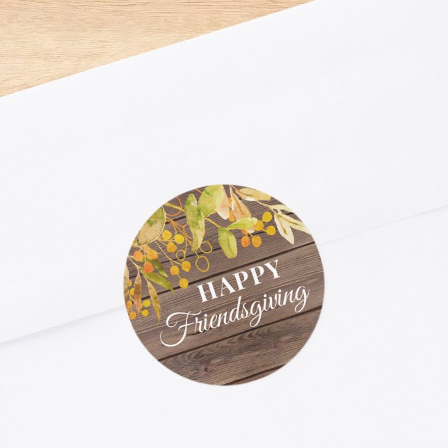 Happy Friendsgiving Runder Aufkleber (Von Creator hochgeladen)