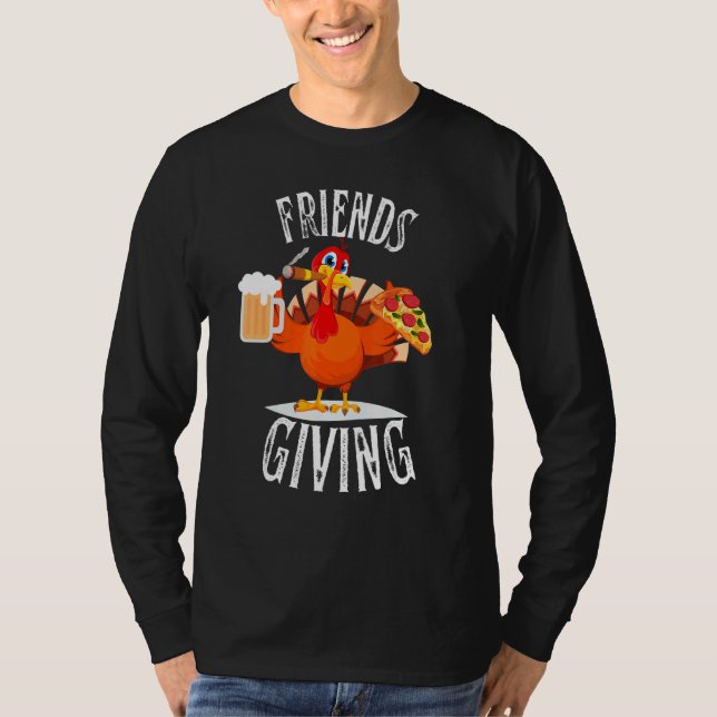 Happy Friendsgiving Turkey Friends Giving T-Shirt (Vorderseite)