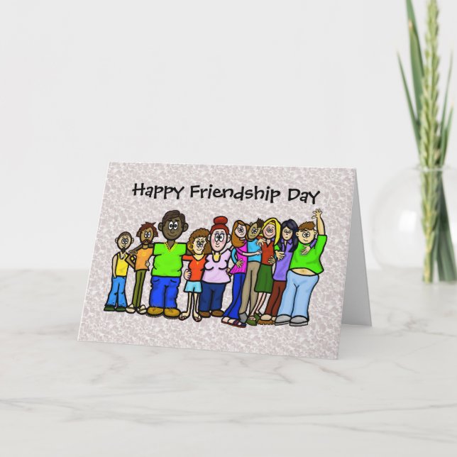"Happy Friendship Day Group Card zum Anpassen Karte (Vorderseite)