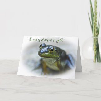 Happy Frog Encouragement Karte