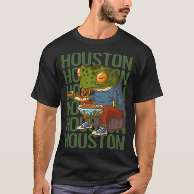 Happy Frog - Houston Name T-Shirt (Vorderseite)