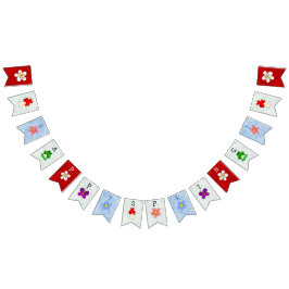 Happy Frog im Frühjahr DECOR Personalisiert Wimpelkette