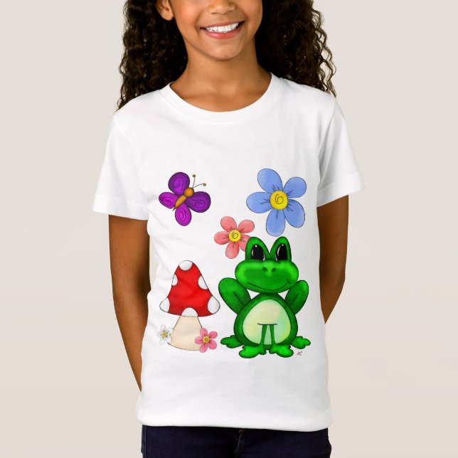 Happy Frog in Spring KIDS T-Shirt (Vorderseite)