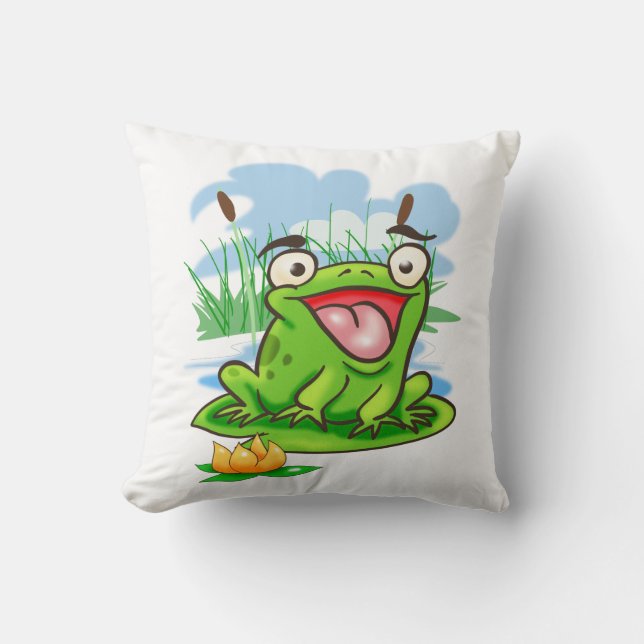 Happy Frog Kissen (Vorderseite)