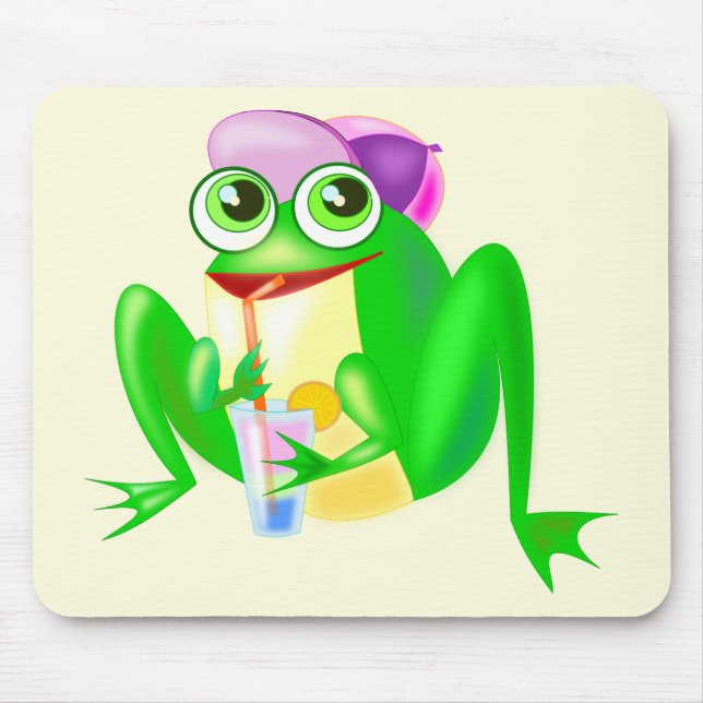 Happy Frog Mouse Pad - Ihre Farben - Text Mousepad (Vorne)