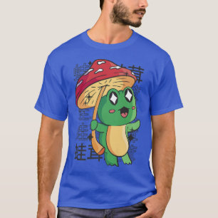 Happy Frog Mushroom Kawaii Japan Cotattcore Aesth T-Shirt