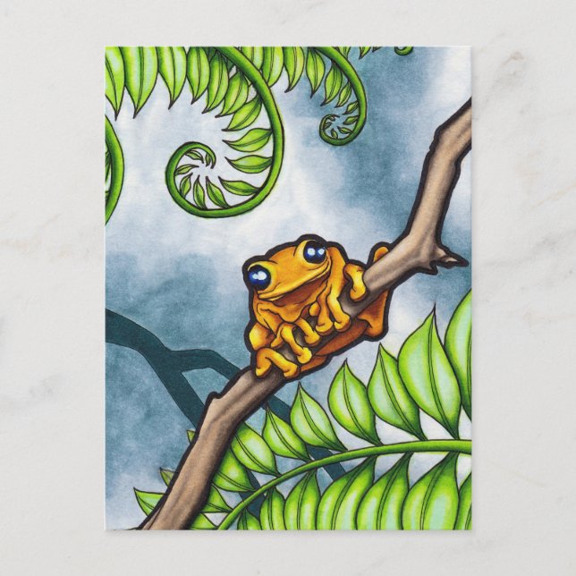 Happy Frog Postkarte (Vorderseite)