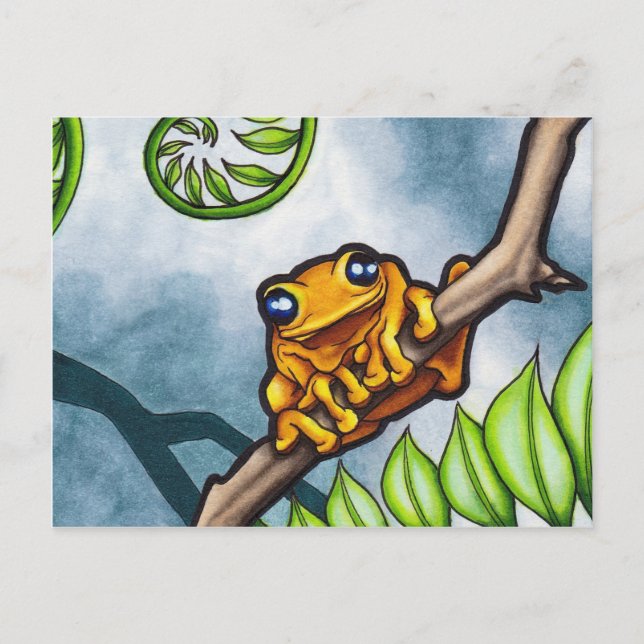 Happy Frog Postkarte (Vorderseite)