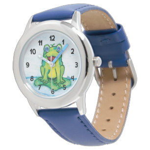 Happy Frog Watch (mit Zahlen) Armbanduhr
