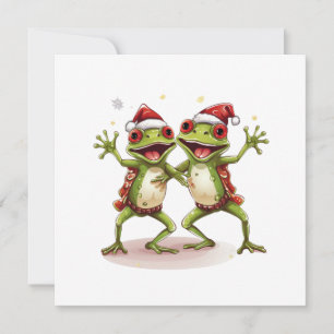 Happy Froggy Weihnachtskarte Feiertagskarte