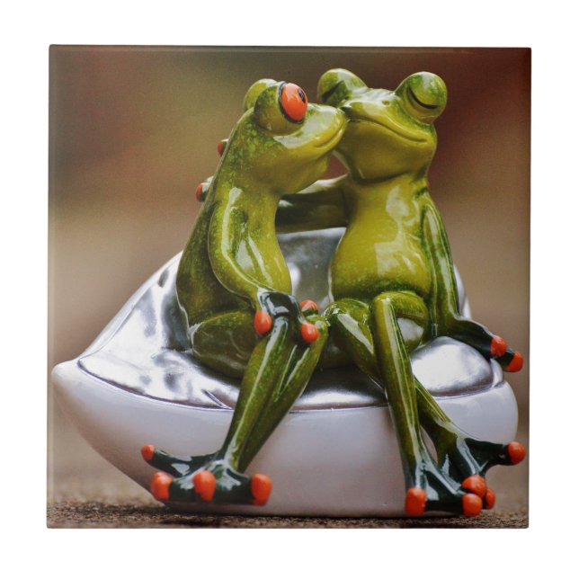 Happy Frogs Fliese (Vorderseite)