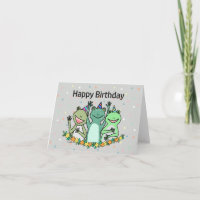 Happy Frogs Partying Niedlicher lustiger Frosch Ge