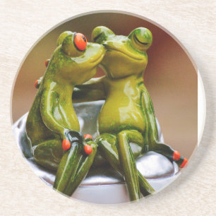 Happy Frogs Sandstein Untersetzer