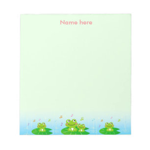 Happy Frogs Simple Notepad Notizblock