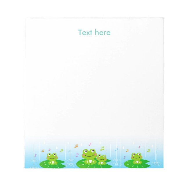 Happy Frogs Simple Notepad Notizblock (Vorderseite)