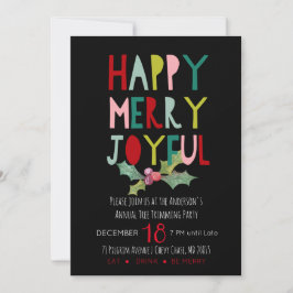 Happy fröhliches Weihnachtsfest Party Einladung