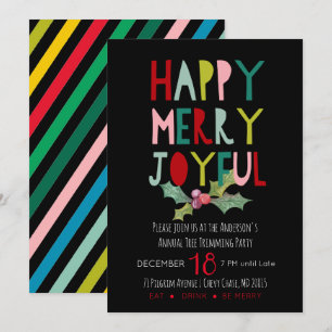 Happy fröhliches Weihnachtsfest Party Einladung