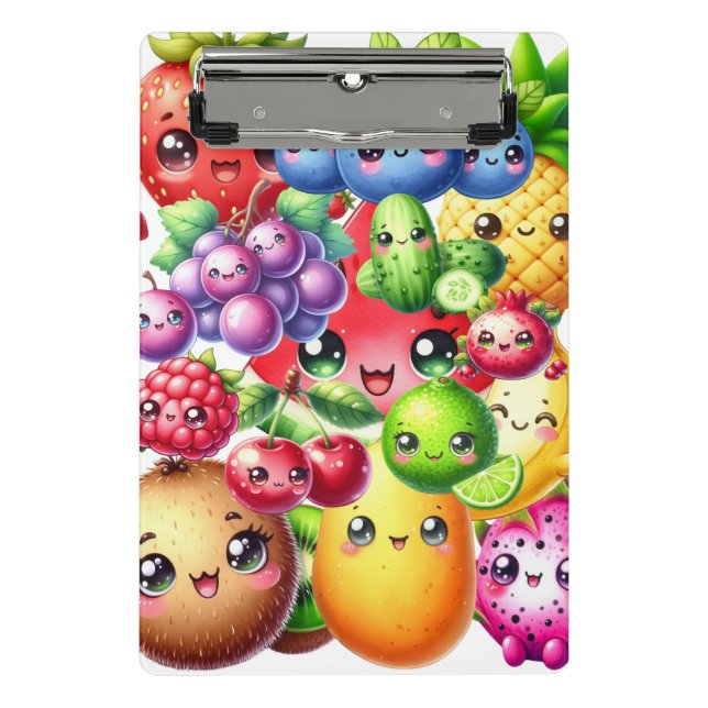 Happy Fruit Mini Klemmbrett (Vorderseite)