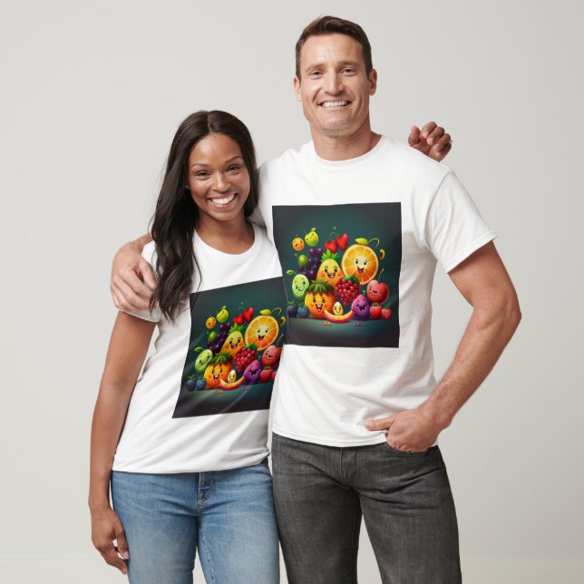Happy Fruit Paar schöne Geschenke T-Shirt (Unisex)