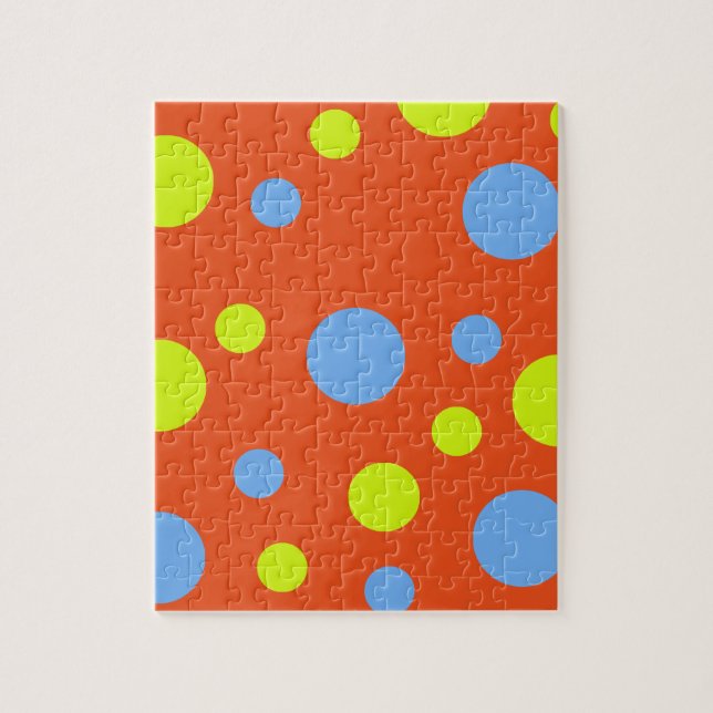 Happy Funky Yellow Blue Bubbles Puzzle (Vertikal)