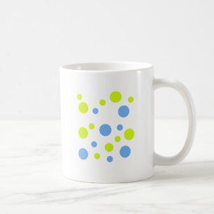Happy Funky Yellow Blue Bubbles Tasse
