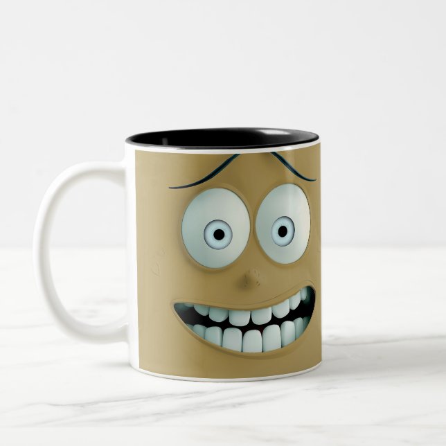 Happy Funny Face Zweifarbige Tasse (Links)