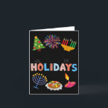 Happy Funny Holidays Diwali Kwanzaa Hanukkah Chris Karte<br><div class="desc">Happy Funny Holidays Diwali Kwanzaa Hanukkah Weihnachten</div>