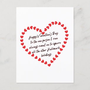 Happy Funny Valentinstag Geschenk zitiert Meldung Postkarte