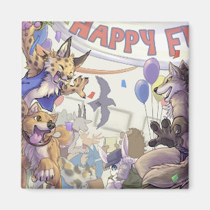 Happy furry con Magnet