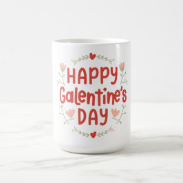 Happy Galentines Day - Blumendesign Kaffeetasse