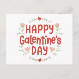 Happy Galentines Day - Blumendesign Postkarte