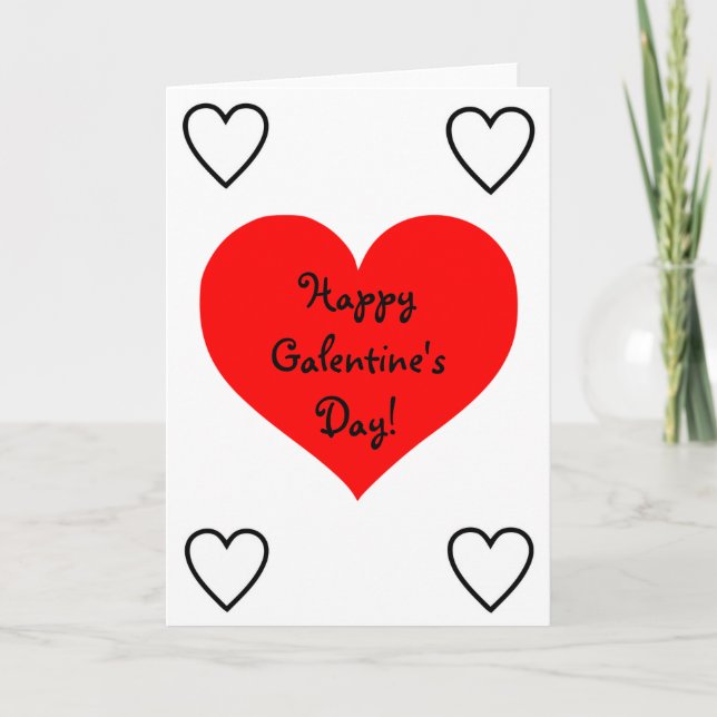 Happy Galentine's Day Card Feiertagskarte (Vorderseite)
