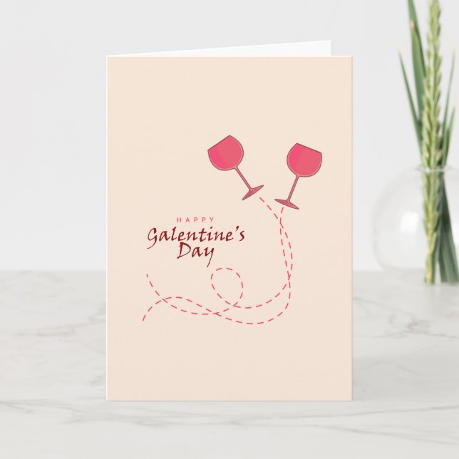 Happy Galentine's Day Card Feiertagskarte (Vorderseite)