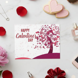 Happy Galentine's Day Heart Tree Postkarte