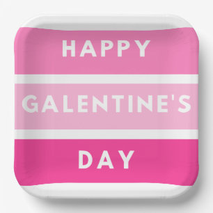 Happy Galentine's Day Paper Plate Pappteller
