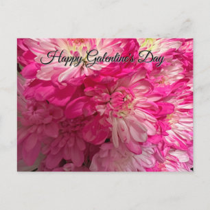 Happy Galentine's Day Pink Blume Postkarte