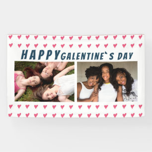 Happy Galentine's Day Pink Heart Friend 2 Foto B Banner