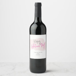Happy Galentine's Day Wine Labels Weinetikett