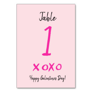 Happy Galentine's Day xoxo pink Tischnummer