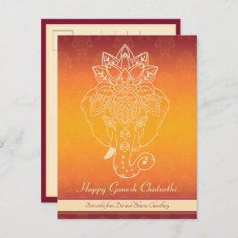 Happy Ganesh Chaturthi, eigener Text, Gradientenma Postkarte