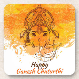 Happy Ganesh Chaturthi Getränkeuntersetzer