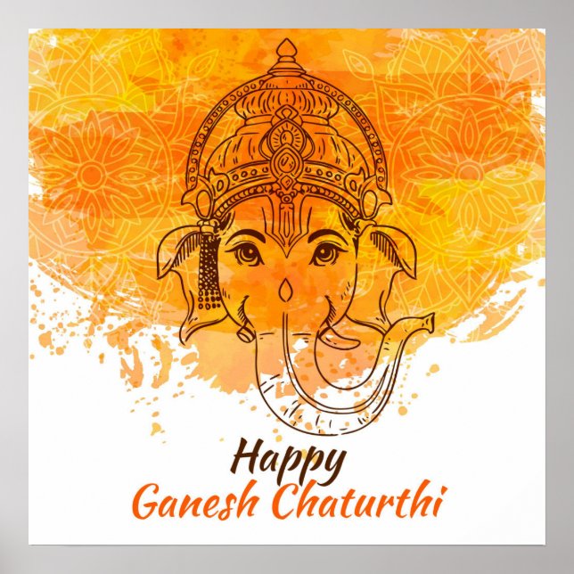 Happy Ganesh Chaturthi Poster (Vorne)